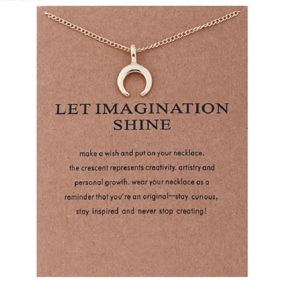Jewelry - 5 for $25 Gold Color Moon Pendant Necklace